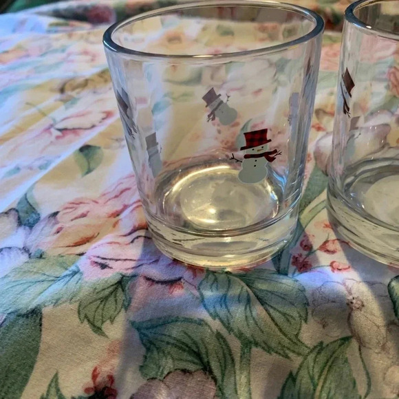 2 Snowman Glasses with snowman - Picture 2 of 2